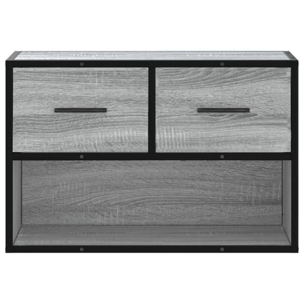 vidaXL TV-benk grå sonoma 60x31x39,5 cm konstruert tre og metall