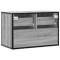 Miniatyrbilde 7 av 11: vidaXL TV-benk grå sonoma 60x31x39,5 cm konstruert tre og metall