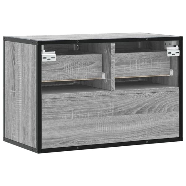 vidaXL TV-benk grå sonoma 60x31x39,5 cm konstruert tre og metall