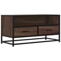 Miniatyrbilde 3 av 11: vidaXL TV-benk brun eik 80x34,5x40 cm konstruert tre og metall