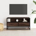 Miniatyrbilde 4 av 11: vidaXL TV-benk brun eik 80x34,5x40 cm konstruert tre og metall