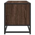 Miniatyrbilde 6 av 11: vidaXL TV-benk brun eik 80x34,5x40 cm konstruert tre og metall
