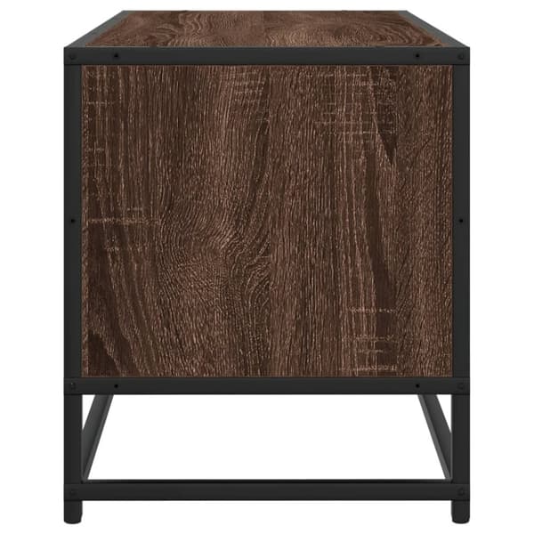 vidaXL TV-benk brun eik 80x34,5x40 cm konstruert tre og metall