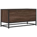 Miniatyrbilde 7 av 11: vidaXL TV-benk brun eik 80x34,5x40 cm konstruert tre og metall