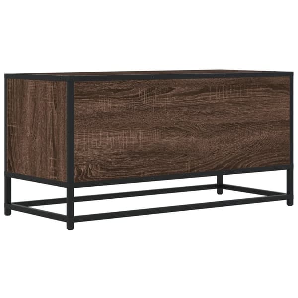 vidaXL TV-benk brun eik 80x34,5x40 cm konstruert tre og metall
