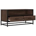 Miniatyrbilde 8 av 11: vidaXL TV-benk brun eik 80x34,5x40 cm konstruert tre og metall