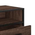 Miniatyrbilde 9 av 11: vidaXL TV-benk brun eik 80x34,5x40 cm konstruert tre og metall
