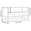 Miniatyrbilde 11 av 11: vidaXL TV-benk brun eik 80x34,5x40 cm konstruert tre og metall