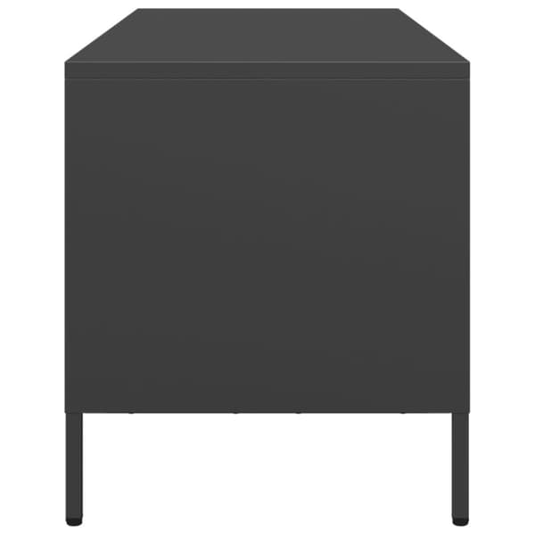 vidaXL TV-benk svart 101,5x39x43,5 cm kaldvalset stål