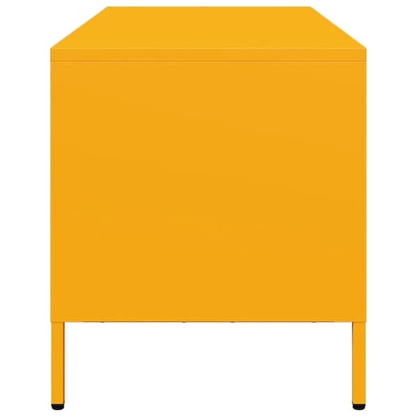 vidaXL TV-taso sinapinkeltainen 101,5x39x43,5 cm kylmävalssattu teräs