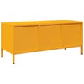Pikkukuva 8 / 11: vidaXL TV-taso sinapinkeltainen 101,5x39x43,5 cm kylmävalssattu teräs