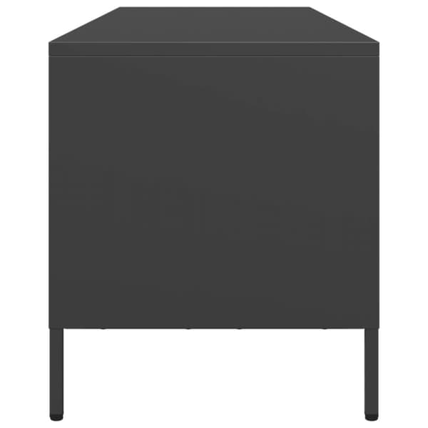 vidaXL TV-benk svart 135x39x43,5 cm kaldvalset stål
