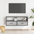 Miniatyrbilde 4 av 11: vidaXL TV-benk grå sonoma 100x31x39,5 cm konstruert tre og metall
