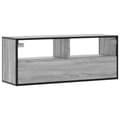 Miniatyrbilde 7 av 11: vidaXL TV-benk grå sonoma 100x31x39,5 cm konstruert tre og metall