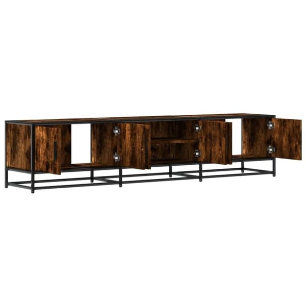 vidaXL TV-benk røkt eik 180x35x41 cm konstruert tre