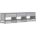 Miniatyrbilde 7 av 10: vidaXL TV-benk grå sonoma 180x40x46 cm konstruert tre