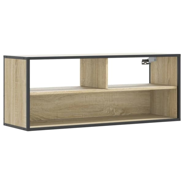 vidaXL TV-benk sonoma eik 100x31x39,5 cm konstruert tre og metall