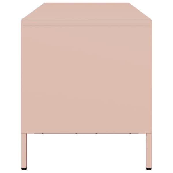 vidaXL tv-bord 101,5x39x43,5 cm koldvalset stål lyserød