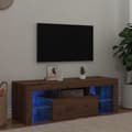 Miniatyrbilde 2 av 11: vidaXL TV-benk med LED-lys artisan eik 120x36,5x40 cm konstruert tre
