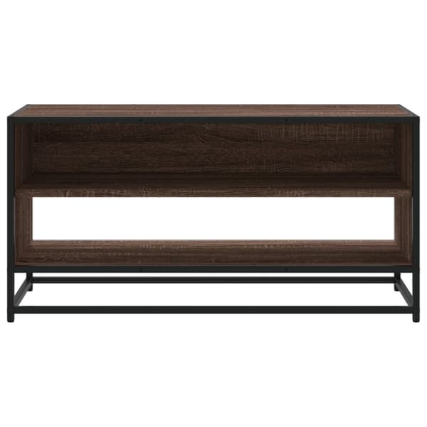 vidaXL TV-benk brun eik 91x40x46 cm konstruert tre og metall