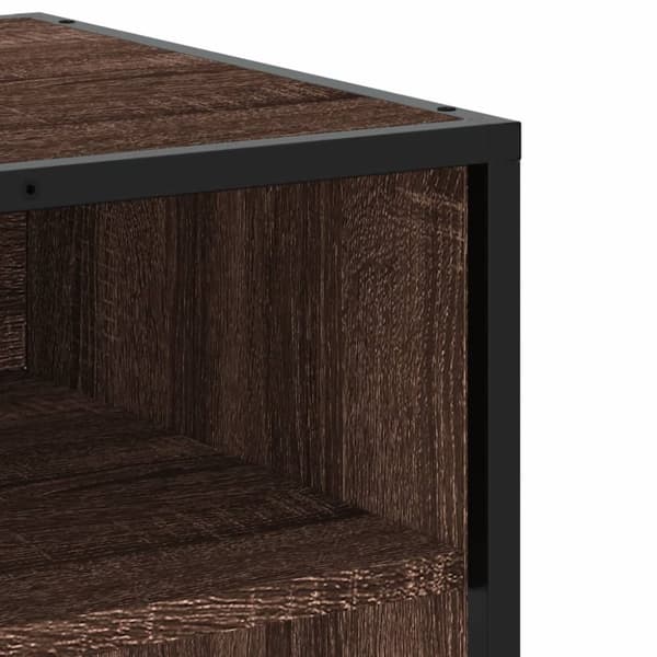 vidaXL TV-benk brun eik 91x40x46 cm konstruert tre og metall