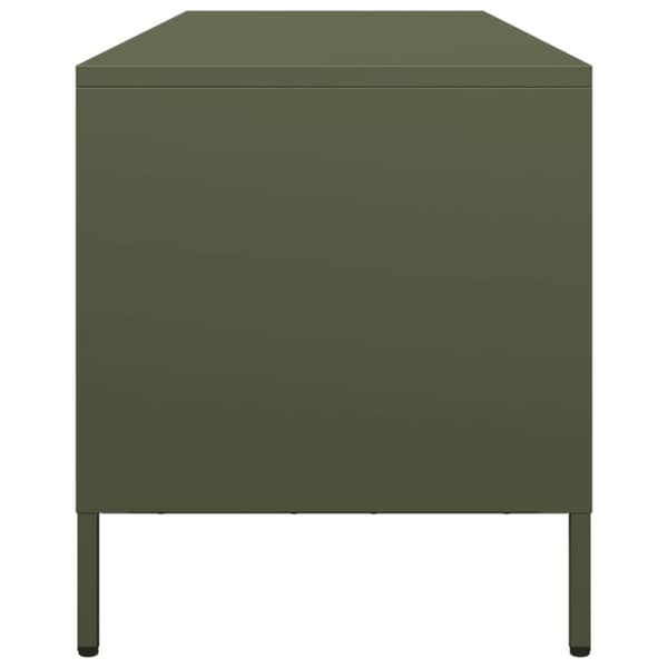 vidaXL tv-bord 135x39x43,5 cm koldvalset stål olivengrøn'