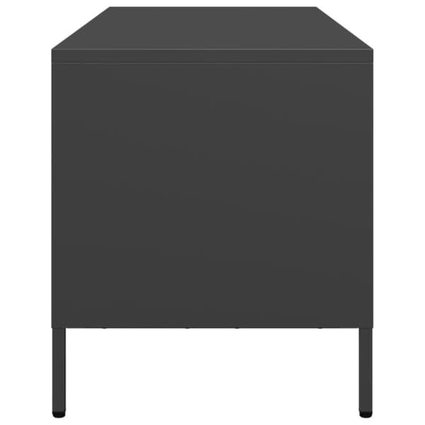 vidaXL Tv-bänk svart 101,5x39x43,5 cm kallvalsat stål