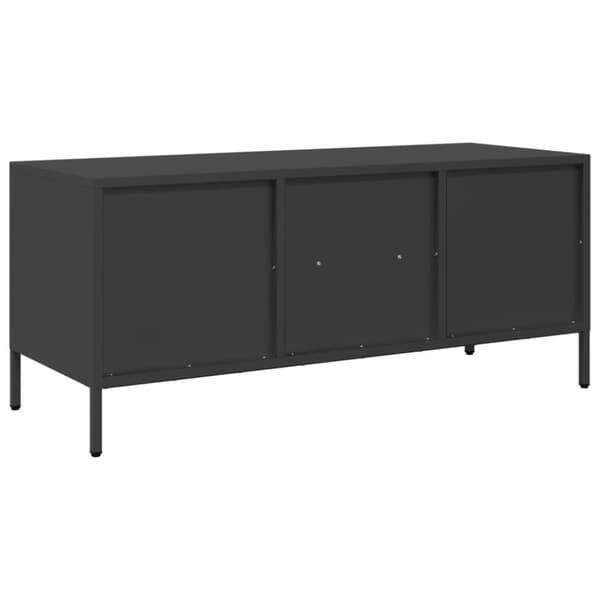 vidaXL Tv-bänk svart 101,5x39x43,5 cm kallvalsat stål
