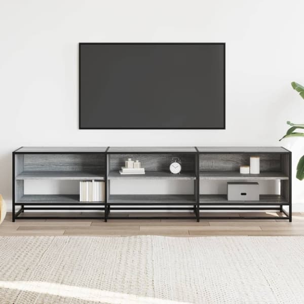 vidaXL TV-taso harmaa Sonoma 180x40x46 cm tekninen puu