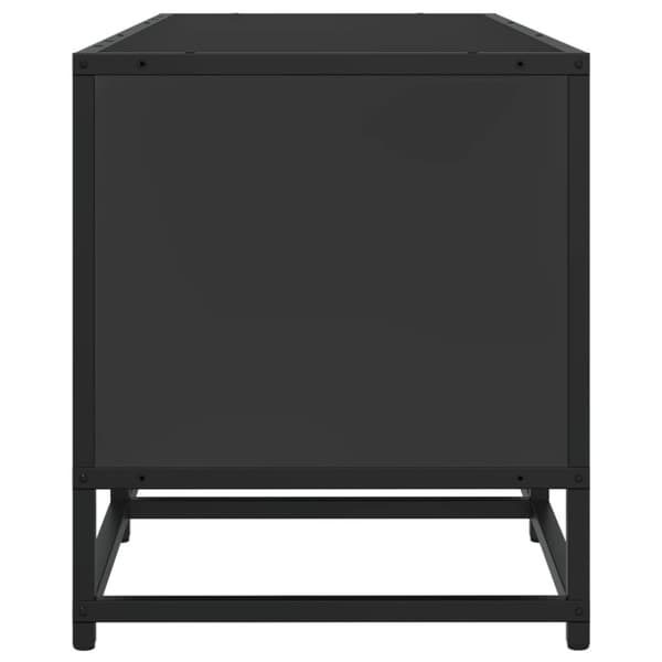 vidaXL Tv-bänk svart 100x35x41 cm konstruerat trä och metall