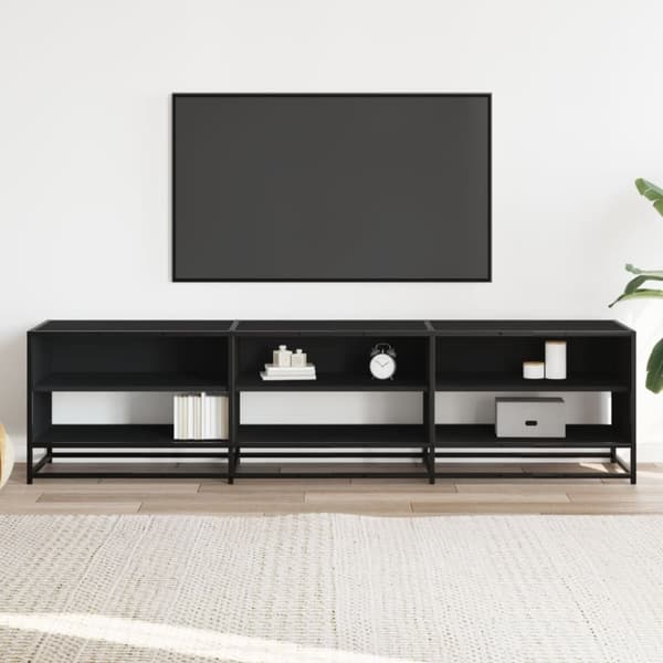 vidaXL TV-benk svart 180x40x46 cm konstruert tre