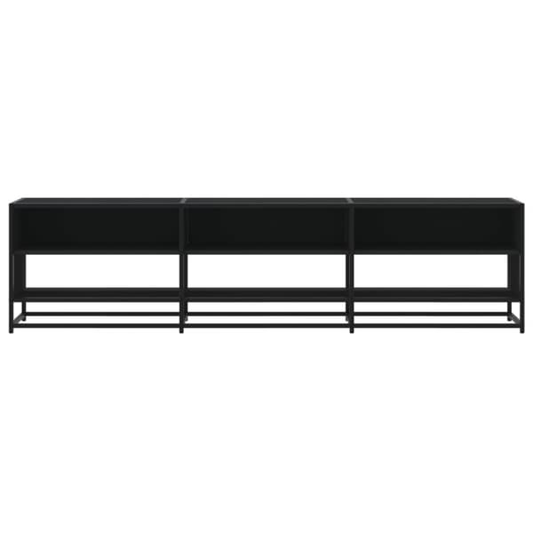 vidaXL TV-benk svart 180x40x46 cm konstruert tre