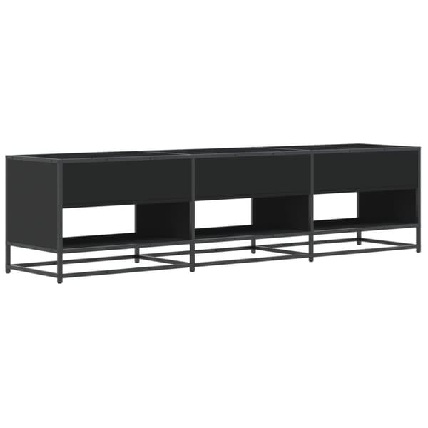 vidaXL TV-benk svart 180x40x46 cm konstruert tre