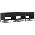 Miniatyrbilde 7 av 10: vidaXL TV-benk svart 180x40x46 cm konstruert tre