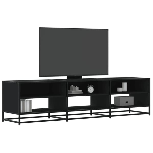 vidaXL TV-benk svart 180x40x46 cm konstruert tre
