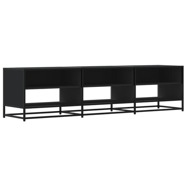 vidaXL TV-benk svart 180x40x46 cm konstruert tre