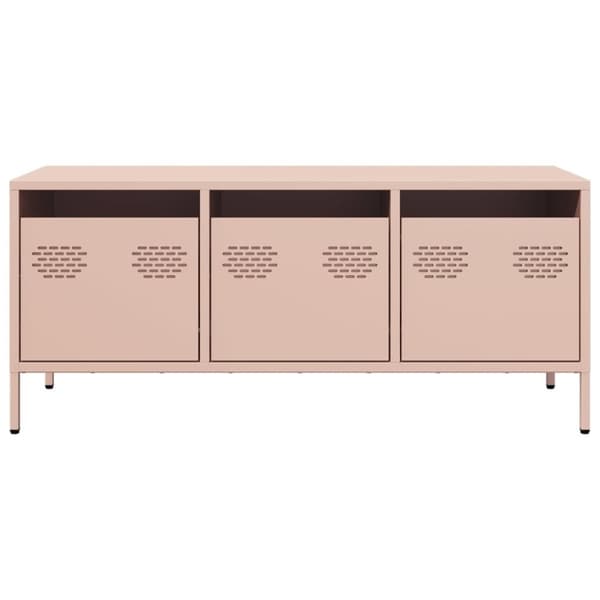 vidaXL TV-benk rosa 101,5x39x43,5 cm kaldvalset stål
