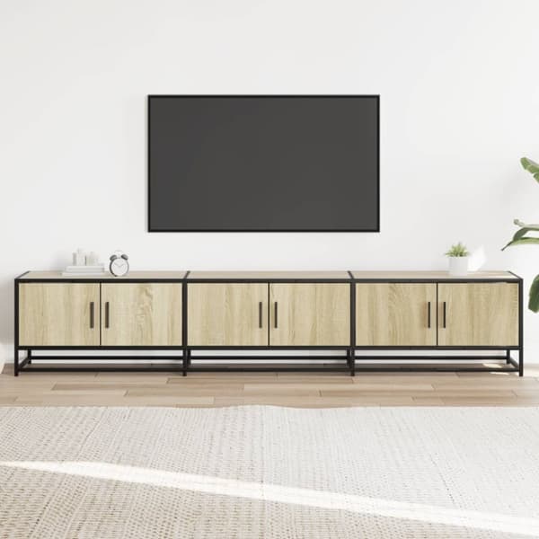vidaXL Tv-bänk sonoma-ek 210x35x41 cm konstruerat trä