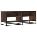 Miniatyrbilde 3 av 10: vidaXL TV-benk brun eik 120,5x40x46 cm konstruert tre og metall