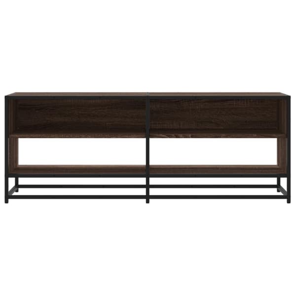 vidaXL TV-benk brun eik 120,5x40x46 cm konstruert tre og metall