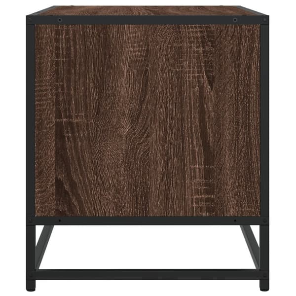 vidaXL TV-benk brun eik 120,5x40x46 cm konstruert tre og metall