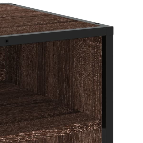 vidaXL TV-benk brun eik 120,5x40x46 cm konstruert tre og metall