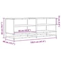 Miniatyrbilde 10 av 10: vidaXL TV-benk brun eik 120,5x40x46 cm konstruert tre og metall