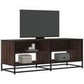 Miniatyrbilde 2 av 10: vidaXL TV-benk brun eik 120,5x40x46 cm konstruert tre og metall