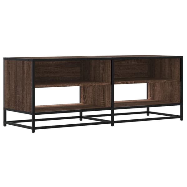 vidaXL TV-benk brun eik 120,5x40x46 cm konstruert tre og metall