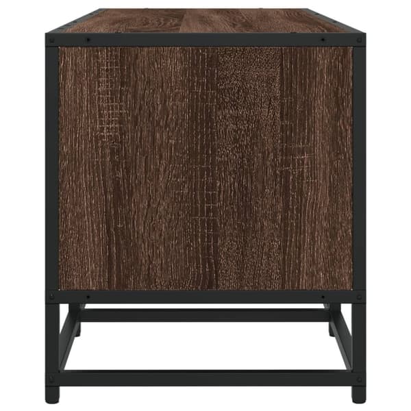 vidaXL TV-benk brun eik 100x35x41 cm konstruert tre og metall