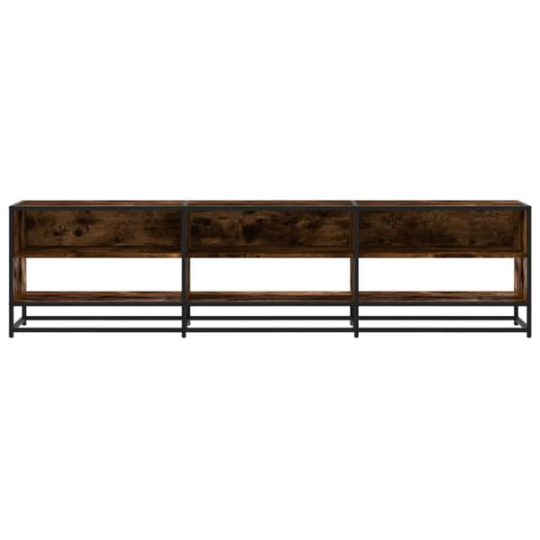 vidaXL TV-benk røkt eik 180x40x46 cm konstruert tre