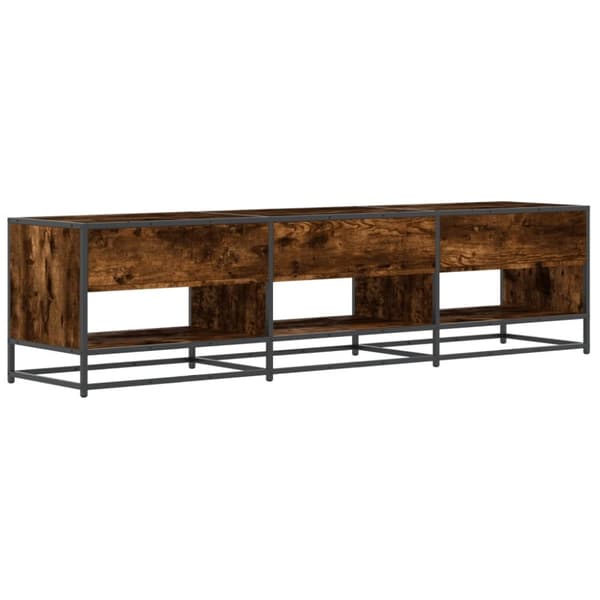 vidaXL TV-benk røkt eik 180x40x46 cm konstruert tre