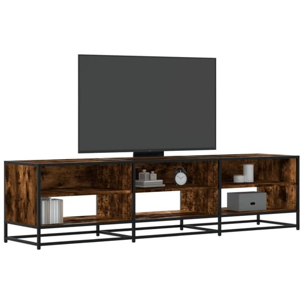 vidaXL TV-benk røkt eik 180x40x46 cm konstruert tre