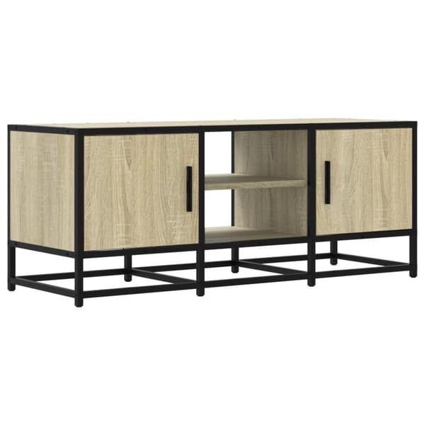 vidaXL TV-taso Sonoma-tammi 100x35x41 cm tekninen puu ja metalli
